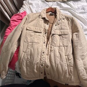 Prana Tan Quilted Utility Jacket